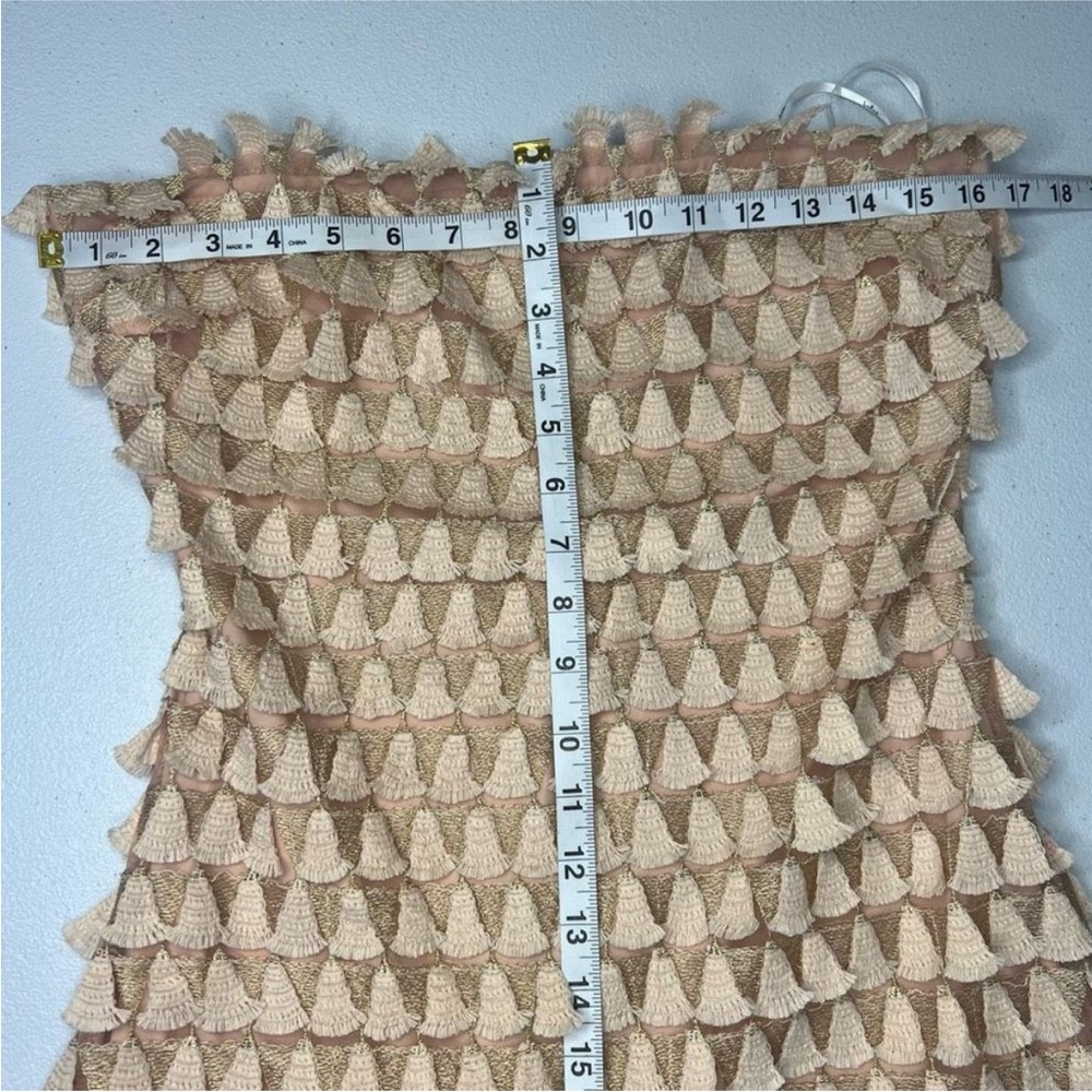 Lulu's Strapless Ruffle Textured Dress in Tan - Picture 16 of 16
